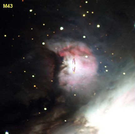 Típus: Fényes köd, α = 5:35:31.3, δ = -5:16:3, Csillagkép: Orion | Orion, Fényesség: 9, Méret: 1200