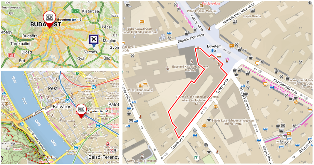Map showing how to reach the venue