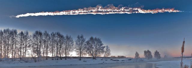 A cseljabinszki meteor nyoma